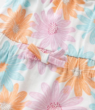 Enterito Infantil con Estampa Floral - Talle 0 a 18 Meses 7