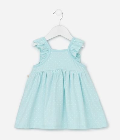 Vestido Infantil con Estampa de Lunares Osos y Bombacha - Tam  0 a 18 meses 4