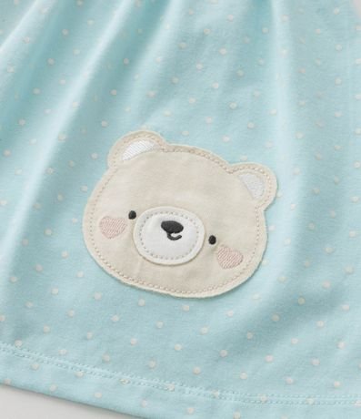 Vestido Infantil con Estampa de Lunares Osos y Bombacha - Tam  0 a 18 meses 8