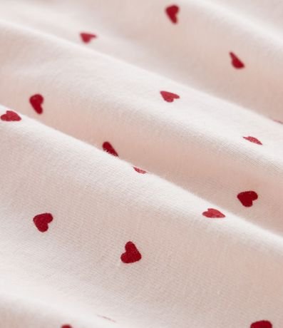 Vestido Infantil con Estampa de Corazones con Bombacha - Talle 0 a 18 meses 5