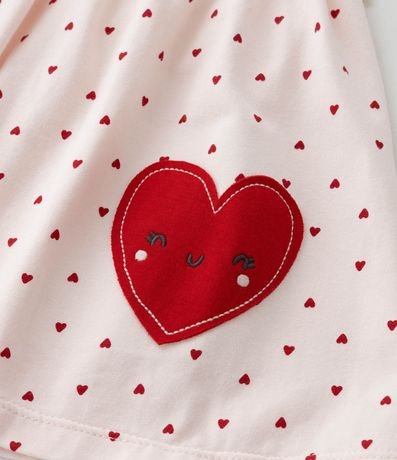 Vestido Infantil con Estampa de Corazones con Bombacha - Talle 0 a 18 meses 8