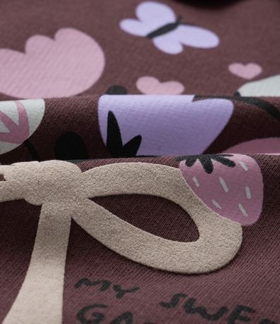 Saco Infantil con Volado y Estampa Flores - Talle 1 a 6 años 3