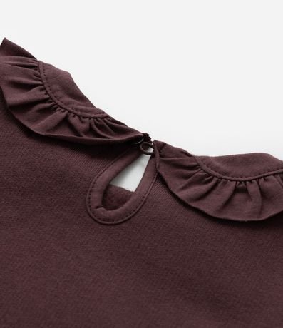 Saco Infantil con Volado y Estampa Flores - Talle 1 a 6 años 4