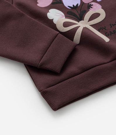 Saco Infantil con Volado y Estampa Flores - Talle 1 a 6 años 6