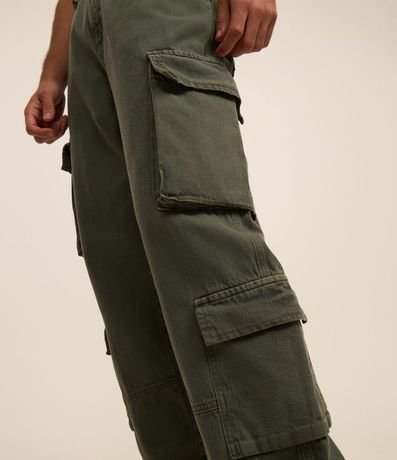 Pantalón Baggy en Sarga con Bolsillos Cargos 5