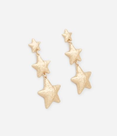 Caravana Hilo con Colgante de Estrellas Texturizadas 1