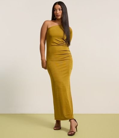 Vestido New Midi en Rib con Escote Hombro Único 4