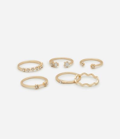 Kit 06 Anillos con Formas y Modelos Diversos 2