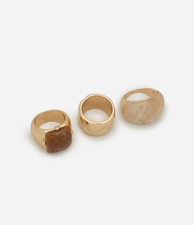 Kit 03 Anillos con Formas Diferentes y Resina 2