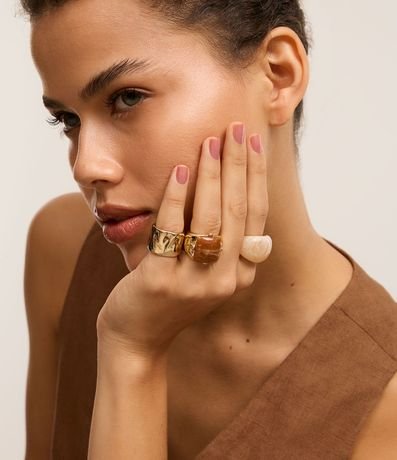 Kit 03 Anillos con Formas Diferentes y Resina
