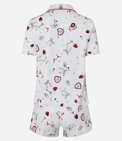 Pijama Short Doll Americano en Algodón con Estampa de Íconos Girlies 5