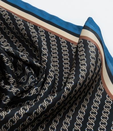 Pañuelo de Satén con Estampa de Cadenas 2