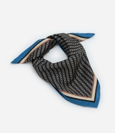 Pañuelo de Satén con Estampa de Cadenas 3