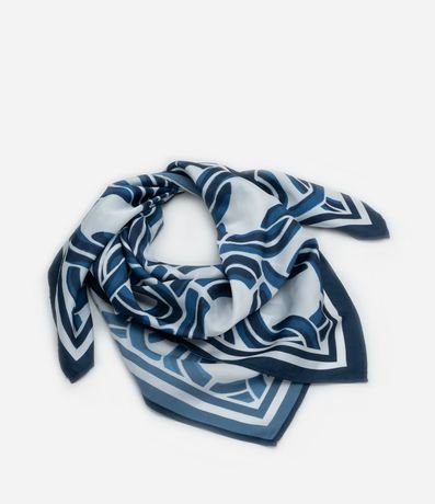 Pañuelo Cuadrado en Satén con Estampa de Cadenas 3