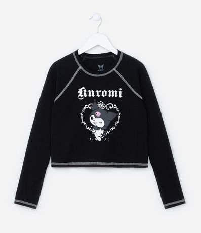 Remera Corta Infantil con Estampa Kuromi - Talle 5 a 14 años