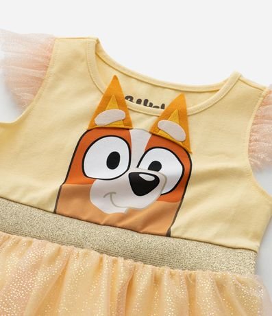 Vestido Infantil en Tule con Estampa Bingo de Bluey - Talle 1 a 5 años 5