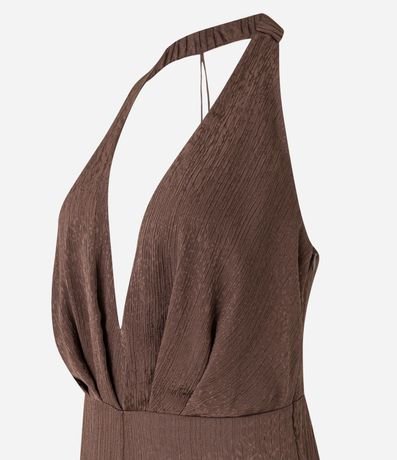 Mono Pantalona en Satén Texturizado con Adorno en la Espalda 8