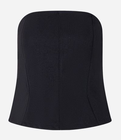 Blusa en Crepé sin Breteles con Recortes Delanteros 4