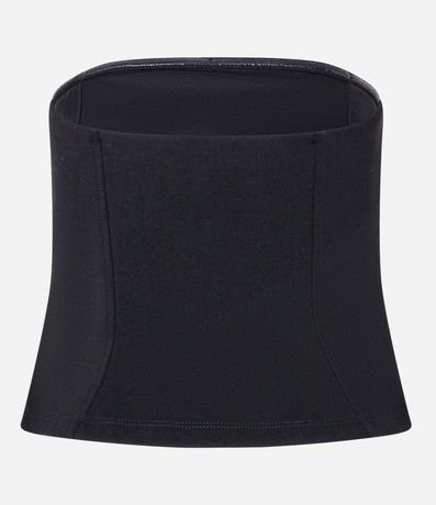 Blusa en Crepé sin Breteles con Recortes Delanteros 5