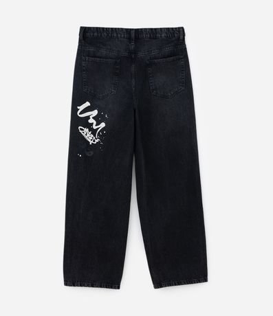 Pantalón Super Baggy en Jeans con Estampa Grafite 6