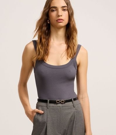 Body Básico en Rib con Escote U 4