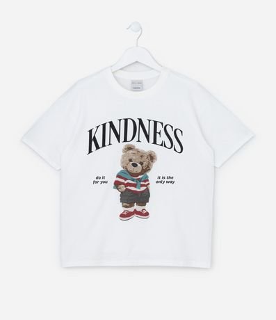Remera Infantil con Estampa Oso Kindness - Talle 5 a 14 años