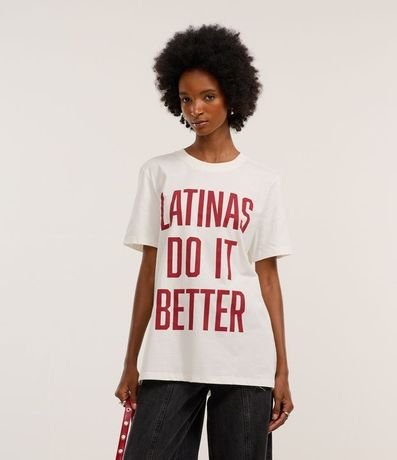 Remera T-shirt en Algodón con Estampa Latinas do it Better