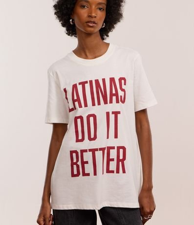Remera T-shirt en Algodón con Estampa Latinas do it Better 3
