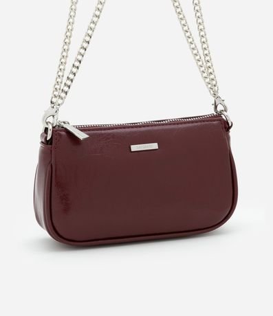 Bolsa Baguette Pequeña Texturizada con Asas de Cadena 2