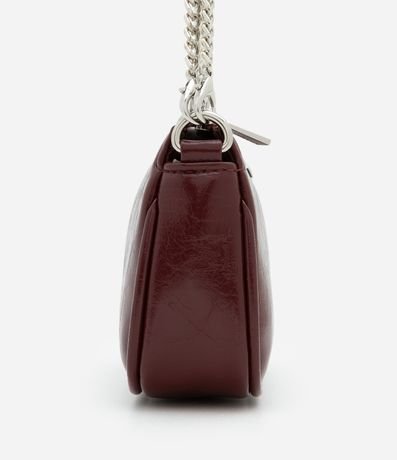 Bolsa Baguette Pequeña Texturizada con Asas de Cadena 3