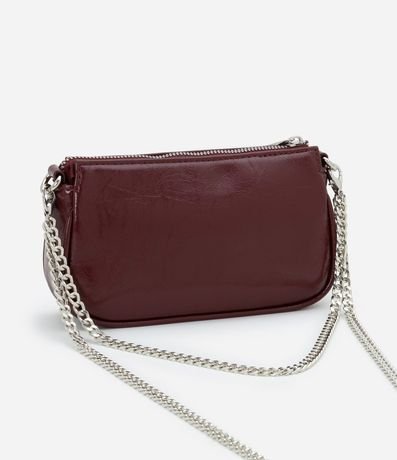 Bolsa Baguette Pequeña Texturizada con Asas de Cadena 4