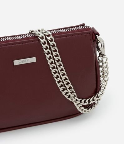 Bolsa Baguette Pequeña Texturizada con Asas de Cadena 5