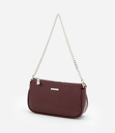 Bolsa Baguette Pequeña Texturizada con Asas de Cadena 6