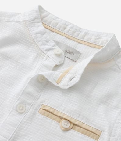 Camisa Infantil Bata con Detalles Contrastantes y Texturizada - Talle 1 a 6 años 6