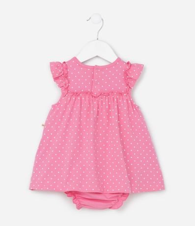 Vestido Body con Estampa de Lunares y Bordado Osita - Talle 0 a 18 Meses 2