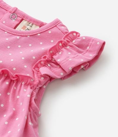 Vestido Body con Estampa de Lunares y Bordado Osita - Talle 0 a 18 Meses 4