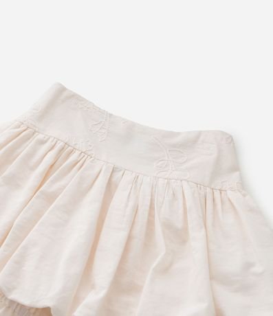 Pollera Infantil Balonê con Bordado Floral - Talle 1 a 6 años 5