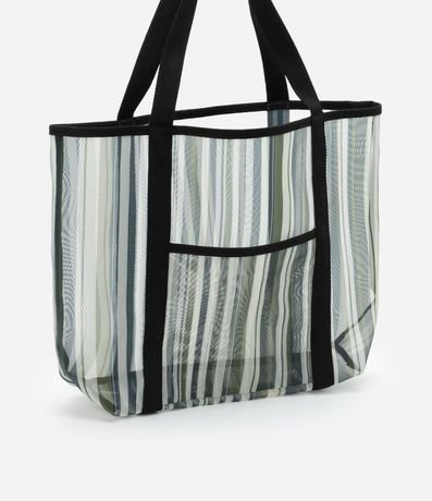 Bolsa de Playa Grande en Tela Rayada 2