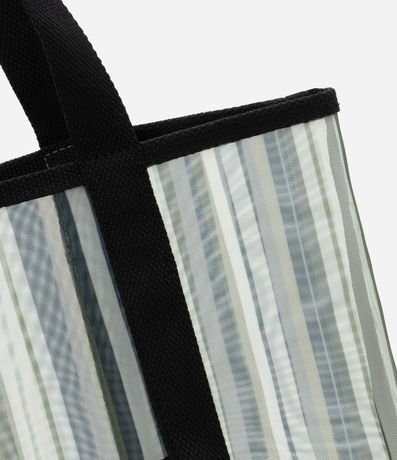 Bolsa de Playa Grande en Tela Rayada 5