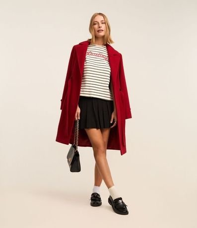 Remera Boxy Rayada en Algodón con Lettering Darling 3