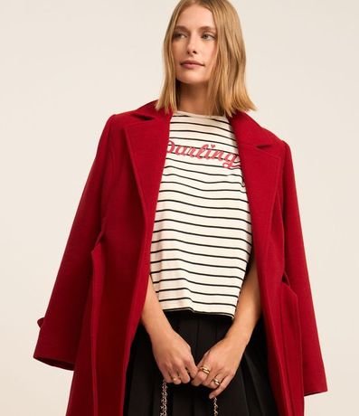 Remera Boxy Rayada en Algodón con Lettering Darling 5