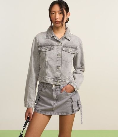 Campera Regular en Jeans con Botones 5