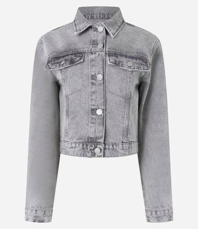 Campera Regular en Jeans con Botones 6