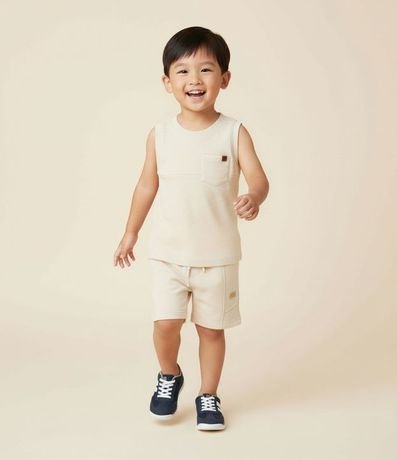 Musculosa Infantil en Algodón con Bolsillo - Talle 1 a 5 años