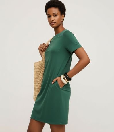 Vestido T-Shirt en Media Malla con Bolsillos 4