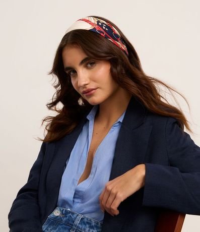 Pañuelo Cuadrado de Satén con Estampa de Guarnición 5