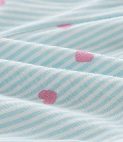 Conjunto Infantil con Estampa de Rayas y Corazones - Talle 0 a 18 Meses 6