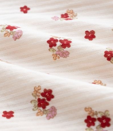 Vestido Infantil en Tricolina con Estampa Floral y Bombacha - Talle 3 a 18 Meses 10