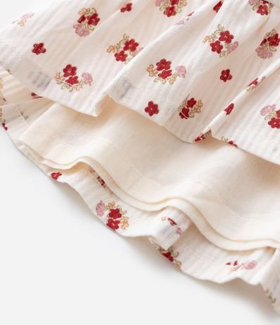 Vestido Infantil en Tricolina con Estampa Floral y Bombacha - Talle 3 a 18 Meses 8