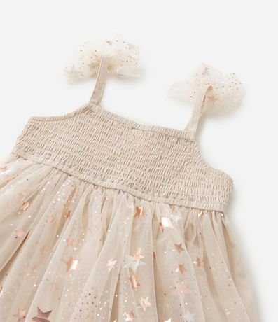 Vestido Infantil con Tule de Estrellas y Bombacha - Talle 3 a 18 Meses 9